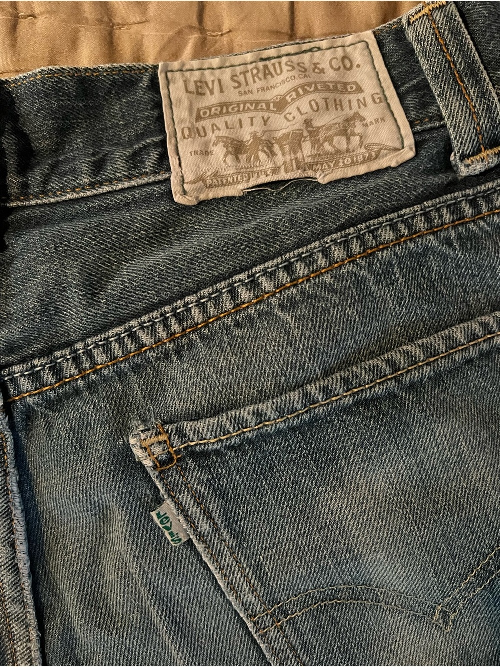 Rare 539 Levi's Men's Vintage Wash Straight Jeans - Blue Denim 30 x 30